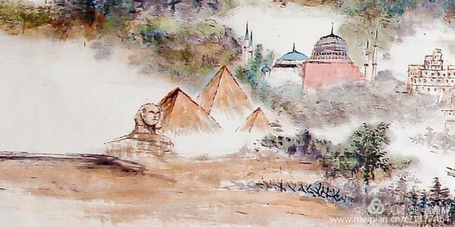 写意丝路展时代大融合巨幅山水中国画《一带一路共同发展》