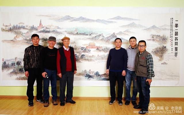 写意丝路展时代大融合巨幅山水中国画《一带一路共同发展》